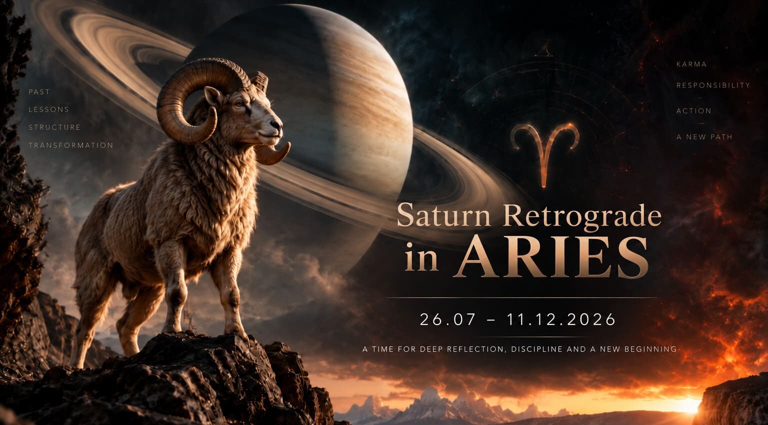 Saturn Retrograde in Aries (July 26 – December 11, 2026): The Trial That Shapes Character